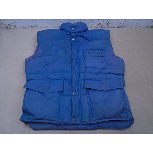 Vintage Ski Daddle Goose Down Puffer Vest Ski Men's Size Medium 80s Blue - Picture 1 of 14